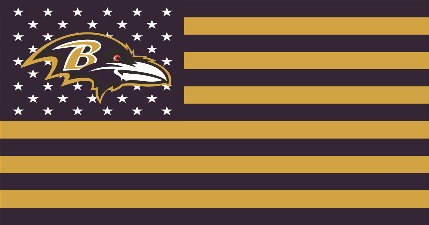 Baltimore Ravens Flags fabric transfer